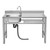Utility Sink Set with Faucet and Workbench, Free Standing for Commercial Kitchen and Garage Use