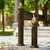 Decorative Water Feature Garden Water Column with Faucet and Spray Gun Aluminum Alloy Water Column Built-in Antifreeze Insulation Two Water Inlet Methods for Irrigation and Watering(A)