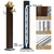 Decorative Water Feature Garden Water Column with Faucet and Spray Gun Aluminum Alloy Water Column Built-in Antifreeze Insulation Two Water Inlet Methods for Irrigation and Watering(A)