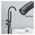 Kitchen Faucet, Matte Black Brass Bathroom Tub Faucet, Floor Mounted Free Standing Bathtub Shower Mixer Taps, Hot Cold Water Crane Swivel Spout for Kitchen Sink, Bar, Farmhouse, Laundry(Gun grey)