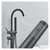 Kitchen Faucet, Matte Black Brass Bathroom Tub Faucet, Floor Mounted Free Standing Bathtub Shower Mixer Taps, Hot Cold Water Crane Swivel Spout for Kitchen Sink, Bar, Farmhouse, Laundry(Gun grey)