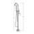 Kitchen Faucet, Matte Black Brass Bathroom Tub Faucet, Floor Mounted Free Standing Bathtub Shower Mixer Taps, Hot Cold Water Crane Swivel Spout for Kitchen Sink, Bar, Farmhouse, Laundry(Gun grey)