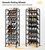 STO STO Double-Sided Narrow Shoe Rack with Lockable Wheels, 8-Tier 30 Pairs