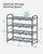 SONGMICS 4-Tier Stackable Metal Shoe Rack, Holds Up to 16 Pairs of Shoes