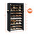 CASAMAYA Shoe Rack with Covers, 10 Tiers Tall Shoe Rack Organizer, Large Capacity Shoe Shelf Storage, Hold 40 Pairs of Shoes, Vertical Shoe Storage Organizer for Closet, Entryway, Black, SRT104B01