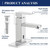 Herogo Touchless Bathroom Faucets Brushed Nickel Stainless Steel Automatic Motion Sensor Bathroom Faucet RV Bar Sink Faucet for 1-3 Hole Single-Handle with Pop Up Drain Stopper Water Supply Hoses