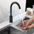 Touchless Bathroom Faucet-Tall Automatic Sensor Sink Faucet with Deck Plate, Control Box & Temperature Mixer – Mattle Black Finish for Bathroom & Vanity & Kitchen
