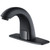 Touchless Bathroom Faucet Automatic Motion Sensor Sink Faucets with Hole Cover Plate and Temperature Mixer,Motion Activated Hands-Free Basin Smart Tap Commercial Sensor Faucet (Black)