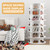 MAGIC UNION Rotating Shoe Rack Tower 7 Tier Organizer, White