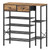YATINEY 6-Tier Shoe Rack for Entryway, Freestanding Shoe Shelf with 2 Drawers and Tabletop, Metal Shoe Organizer for Closet, Entryway Shoe Storage Holds 26 Pairs, Rustic Brown and Black SS13BR