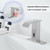GGStudy Automatic Sensor Touchless Bathroom Sink Faucet with Hole Cover Plate Vanity Faucets Hands Free Waterfall Bathroom Water Tap with Control Box and Temperature Mixer Brushed Nickel
