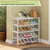 Zuyachuza 2 Tier Shoe Rack Organizer for Closet and Entryway, Expandable & Stackable Metal Shoe Storage Shelf, Adjustable Small Shoe Rack (17.52-28.74 in),White