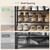 Nunsino 3-Tier Shoe Rack, Metal Shoe Organizer for Entryway, Closet,Black