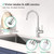 CREA Touchless Kitchen Faucet Infrared Sensor,2 Water Modes Motion Activated Bar Sink Faucets 1 Hole Single Handle 360° Swivel High Arc Brushed Nickel Stainless Steel
