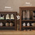AQIMUELE Wood Shoe Rack Bench, 2 Tier Shoe Rack for Front Door Entrance