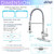 Herogo Touchless Kitchen Faucets with Soap Dispenser, Motion Sensor Activated Commercial Stainless Steel Sink Faucets with Pull Down Sprayer for Vanity RV, Brushed Nickel