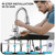 LUFG Polished Chrome LED Kitchen Faucet with Pull Down Sprayer