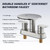 Waterfall Bathroom Faucet, Brushed Nickel 4 Inch Bathroom Sink Faucet