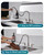 Tohlar 2 Handle Kitchen Sink Faucets with Pull Down Sprayer Brushed Nickel