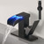 Kroias LED Waterfall Black Bathroom Faucet Bathroom Sink Faucet for Vanity