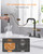 APPASO Matte Black 4 Hole Kitchen Faucets with Soap Dispenser, 2 Handle
