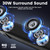 Bingxue Soundbar with Wired Subwoofer,Sound bar with Optical/ARC/AUX and Bluetooth 5.0, 2.1 ch Sound System for TV PC Game Music/Movie/News for Home