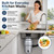 1 HP Kitchen Garbage Disposal with Air Switch, ABS and Stainless Steel Food Waste Disposer, 4-Stage Grinding, 3500 RPM Kitchen Sink Disposal Unit, Silver