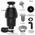 1/2 HP Continuous Feed Garbage Disposal with Air Switch, Compact Stainless Steel Food Waste Disposer, for Kitchen Sink, EZ-Mount Flange Compatible