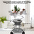 1HP Garbage Disposal for Kitchen Sink, Continuous Feed Food Waste Garbage Disposal, Quiet Food Waste Grinder Garbage Disposer with Air Switch Kit and Flg Sink Seal, Grey