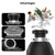 GarveeTech Garbage Disposal 3/4 HP, Continuous Feed Food Waste Disposer with Air Switch & Flange Seal, Stainless Steel Garbage Disposer, Compact Food Waste Grinder for Kitchen Sink, Black
