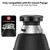 GarveeTech Garbage Disposal 1/2 HP, Continuous Feed Food Waste Disposer with Air Switch & Flange Seal, Stainless Steel Garbage Disposer, Compact Food Waste Grinder for Kitchen Sink, Black