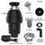 GarveeTech Garbage Disposal 1/2 HP, Continuous Feed Food Waste Disposer with Air Switch & Flange Seal, Stainless Steel Garbage Disposer, Compact Food Waste Grinder for Kitchen Sink, Black