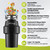 DC 3/4 HP Garbage Disposal Quiet 60dB with Power Cord, Continuous Feed