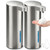 2 Pack Automatic Foaming Soap Dispenser,Stainless Steel,4-Level Adjustable