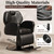 Baasha All-Black Reclining Salon Chair, Modern Hydraulic Barber Seat with Thick Cushion, Smooth Swivel, Perfect for Braiding, Tattoo, and Lash Services, 550 lbs Capacity