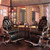 Oakvera Barber Chair with Stool, Vintage Recline Hydraulic Salon Chair