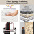 Baasha Professional Barber Chair, Black and Red Reclining Salon Chair with Adjustable Headrest, 360° Swivel Hydraulic Lift, 680mm Heavy-Duty Base, Thick Cushion, 550 lbs Capacity