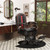 Baasha Professional Barber Chair, Black and Red Reclining Salon Chair with Adjustable Headrest, 360° Swivel Hydraulic Lift, 680mm Heavy-Duty Base, Thick Cushion, 550 lbs Capacity