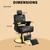Hicomony Black Gold Reclining Barber Salon Chair Hydraulic Salon Chair for Hair Stylist