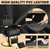 Hicomony Black Gold Reclining Barber Salon Chair Hydraulic Salon Chair for Hair Stylist