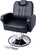 Hydraulic Barber Chair with Reclining Back, Extra Wide Seat, Black