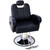 Gecheer Heavy Duty Hydraulic Barber Chair for Barbershop & Salon, Extra Wide Reclining Beauty Chair with 360 Swivel Chrome Base, Adjustable Height PU Leather Styling Station, Black