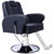 Gecheer Heavy Duty Hydraulic Barber Chair for Barbershop & Salon, Extra Wide Reclining Beauty Chair with 360 Swivel Chrome Base, Adjustable Height PU Leather Styling Station, Black