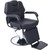 Gecheer Heavy Duty Hydraulic Barber Chair for Barbershop, Extra Wide Reclining Salon Chair with 360 Swivel Chrome Base, Ergonomic PU Leather Styling Equipment with Cape, Black