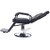 Gecheer Heavy Duty Hydraulic Barber Chair for Barbershop, Extra Wide Reclining Salon Chair with 360 Swivel Chrome Base, Ergonomic PU Leather Styling Equipment with Cape, Black