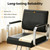 Dziwenul 4PCS Swivel Styling Salon Chair with Hydraulic Pump,Silver + Black