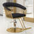 Topjia Salon Chair for Stylist, 360 Degree Swivel Hydraulic Pump Barber Chair, Heavy Duty Height Adjustable Hair Salon Chair, Spa Beauty Tattoo Equipment(Height Adjustable, Black)