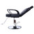 Gecheer Heavy Duty Hydraulic Barber Chair for Barbershop, Extra Wide Reclining Salon Chair with 135° Backrest, Adjustable Height Swivel Spa Furniture with Chrome Base & Hair Cutting Cape
