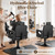 Black Salon Chair for Hair Stylist, Reclining Barber Chair for Barbershop