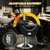 HXBOAUVS Salon Chair for Hair Stylist, Reclining Salon Chair with Adjustable Height, 360°Swivel Barber Salon Chair with Hydraulic Pump for Home & Barbershop, Black and Silver